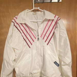 Vintage Sergio Tacchini tracksuit in white with pink stripes